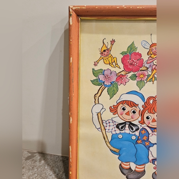 Bobbs-Merrill Raggedy Ann & Andy 8×10 Vintage 1973 Prints in Frame Lot of 2 - Picture 9 of 12